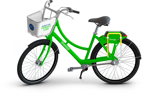Bike - Breeze Bike Share (628x411), Png Download