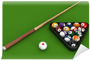 Glossy Billiard Balls Set With Cue Wall Mural • Pixers® - Cue Sports (400x400), Png Download