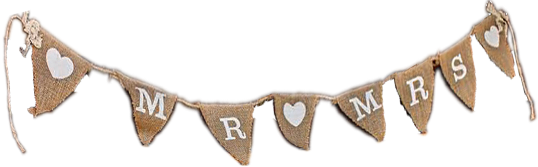 Png Vintage Wedding Bunting (1100x341), Png Download