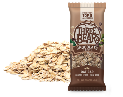 Oat Bars - Three Bears Cranberry Vanilla Oatmeal Cup (427x379), Png Download