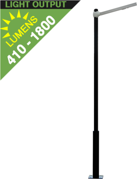 Sl14 Solar 5w 8w Hybrid Led Area Light With Pole Commercial - Led Pole Area Lights (600x600), Png Download