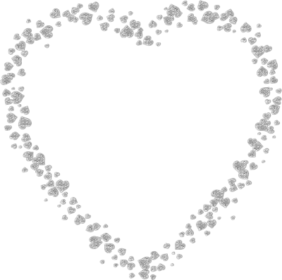 Třpytky Srdce Psd - White Glitter Heart Png (400x398), Png Download