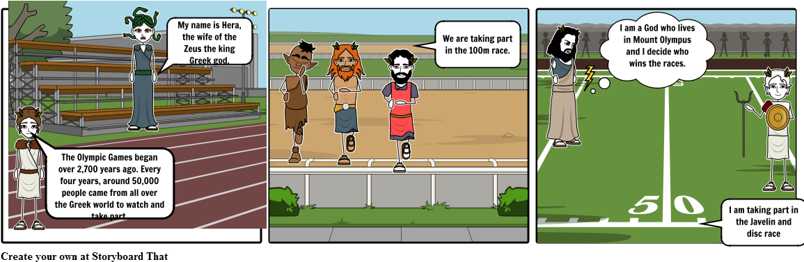 Greek Gods - Cartoon (1164x385), Png Download