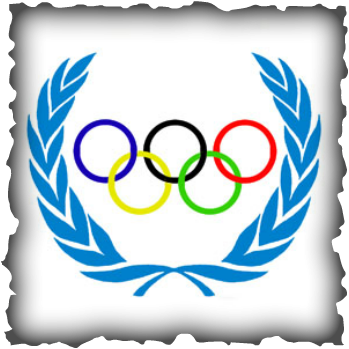 Ancient Greece Olympics Flag (349x349), Png Download
