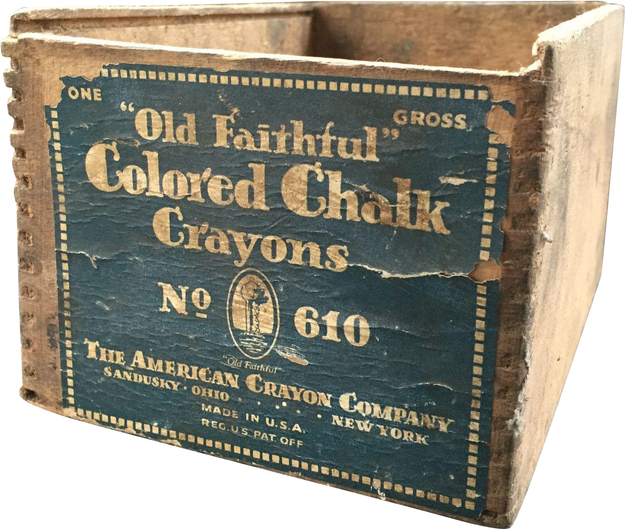 Old Faithful Jointed Wood Crayon Box - Book Cover (1241x1241), Png Download