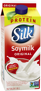 Silk Original Soymilk, Half Gallon - Soy Milk Vanilla (371x371), Png Download