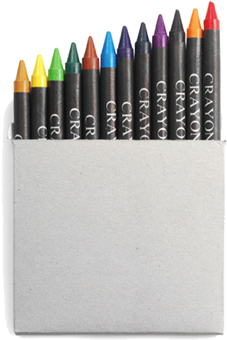 Crayon Set In Card Box, - 12-delige Set Vetkrijtjes | Verkrijgbaar Vanaf 157 (600x600), Png Download