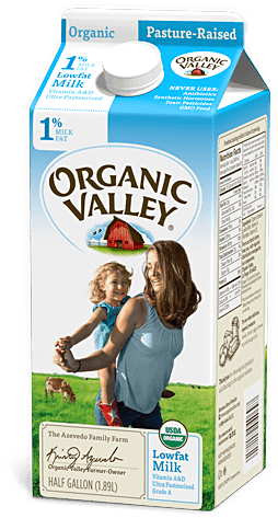 Organic Valley 1% Milk - Organic Valley Half Gallon (320x480), Png Download