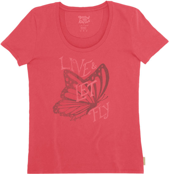 Women's Organic Live & Let Fly Tee - Youth Adidas Red Atlanta United Fc Jersey Hook T-shirt (570x570), Png Download