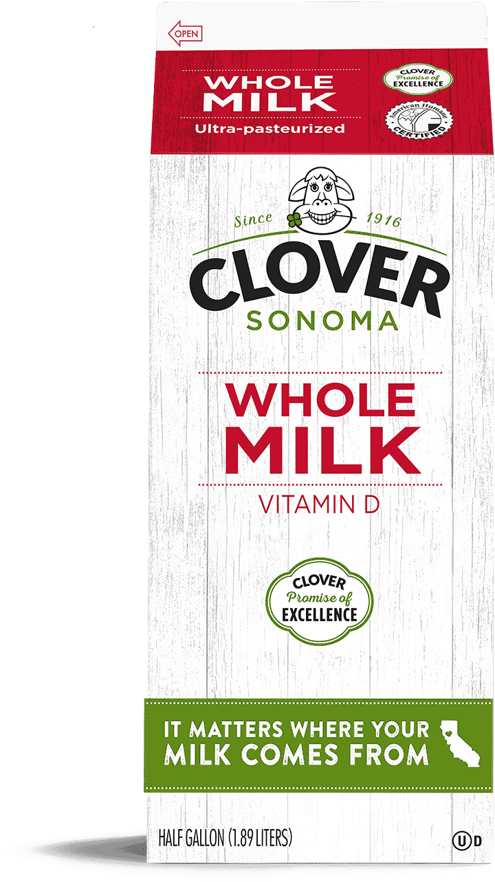 Whole Milk - Clover Organic Farms Heavy Whipping Cream - 16 Oz Carton (1068x1602), Png Download