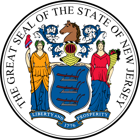 New Jersey State Seal - New Jersey Supreme Court Seal (464x464), Png Download