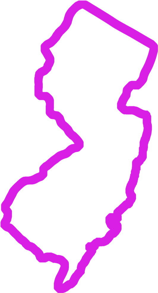Southhampton, New Jersey - New Jersey State Outline (1024x1024), Png Download
