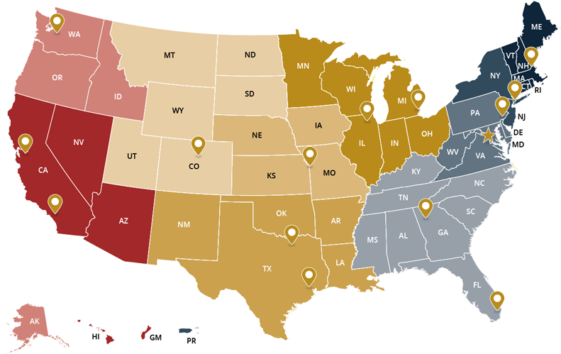 Map Of The United States - 4 Major Industries Products That Benefit From Nafta (797x498), Png Download