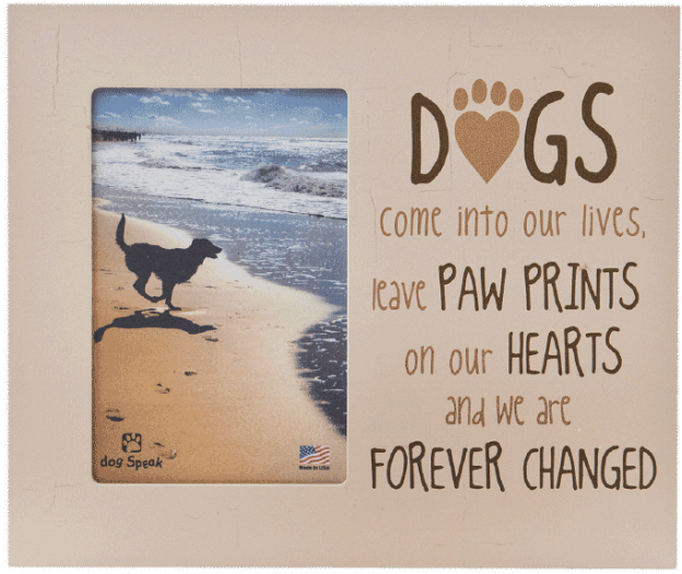 Picture Frame "dogs Come Into Our Lives, Leave Paw - Memorial Pet Picture Frame (733x550), Png Download