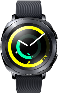 Samsung Gear Sport 2017, Black - Samsung Gear Sport Black Smartwatch (600x550), Png Download