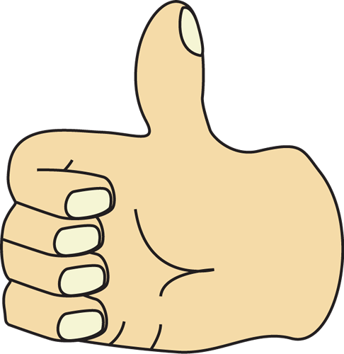 Free Clipart Thumbs Up Clipart - Cute Thumb Clipart (486x500), Png Download