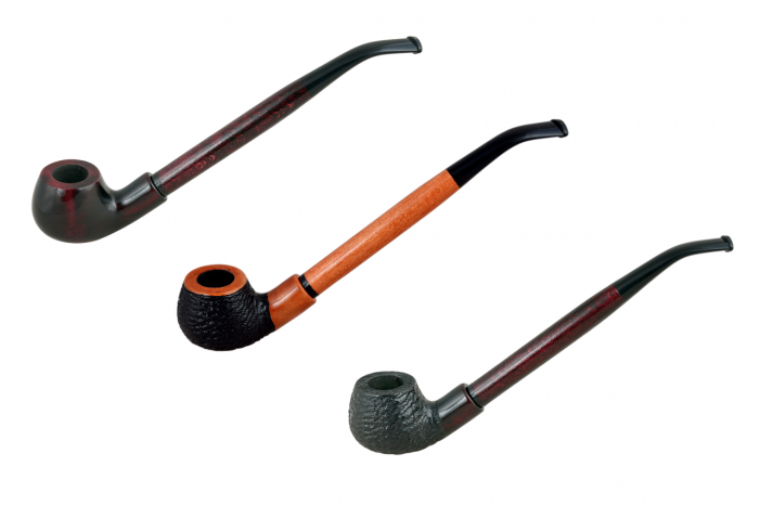 #69 Bent Long Churchwarden Pearwood Tobacco Smoking - Tobacco Pipe (700x700), Png Download