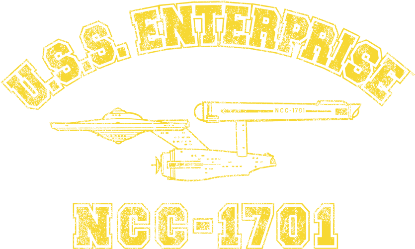 Star Trek Enterprise Athletic Men's Regular Fit T-shirt - Star Trek/enterprise Athletic Adult Ringer Heather/navy (849x525), Png Download