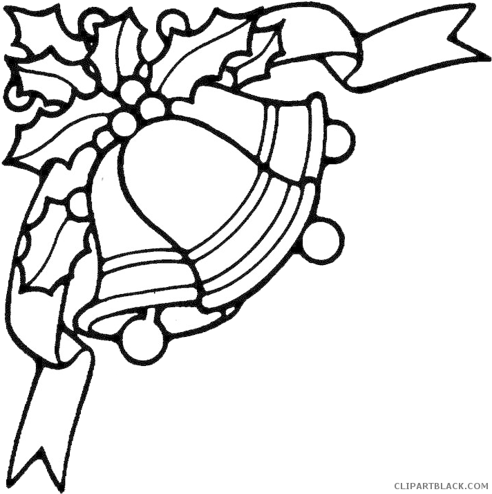 Page 9 Of - Christmas Bells Black And White (718x720), Png Download