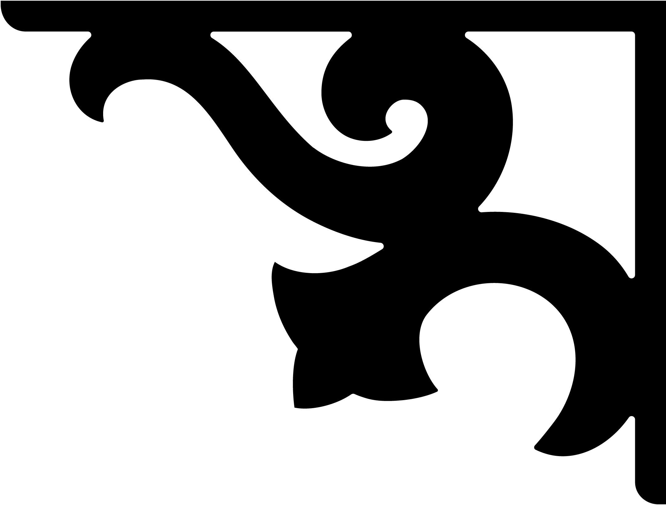 Clipart Transparent Library Corner Vinyl Cutting Designs - Design (2163x1642), Png Download