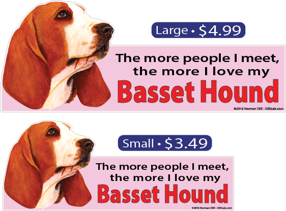 The More I Love My Basset Hound - Basset Hound Dog Signature Portrait Sweater (575x439), Png Download