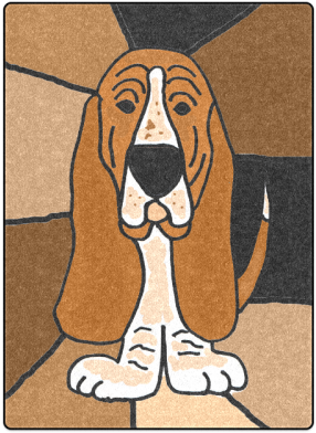 Cute Funny Basset Hound Dog Art Blanket - Awesome Funny Basset Hound Abstract Art Phone Case (500x500), Png Download