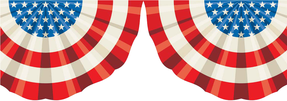 Patriotic Flag Clipart Transparent - Usa Banner Flag Png (1140x414), Png Download