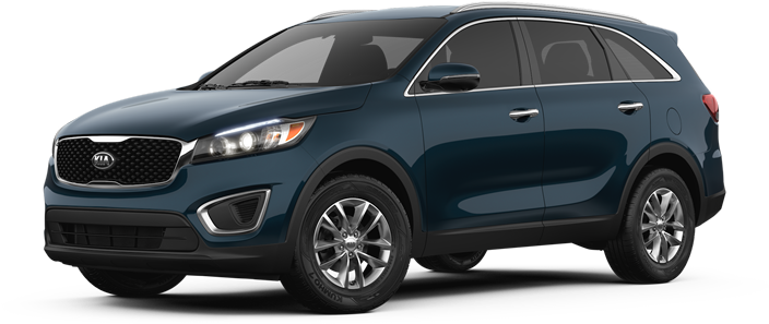 Blaze Blue - Kia Sorento 2018 White (768x419), Png Download