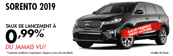 Sorento Financement 05072018-2 - Kia Sorento 2019 Colors (600x210), Png Download