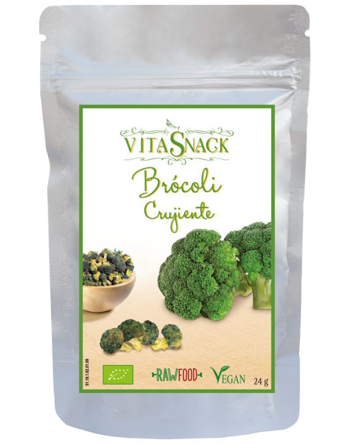 Brocoli Crujiente Snack Eco Vitasnack 24g - Vitasnack Organic Broccoli Crunch 24g (709x959), Png Download