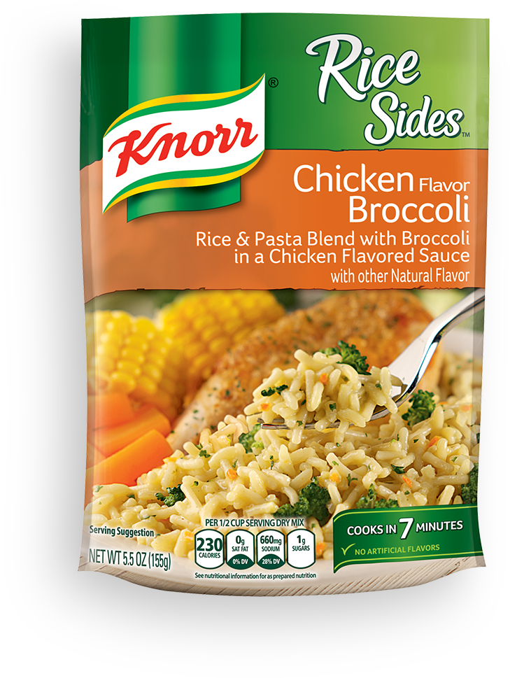 Knorr Rice Sides - Chicken Broccoli - 5.5 Oz (1024x1024), Png Download