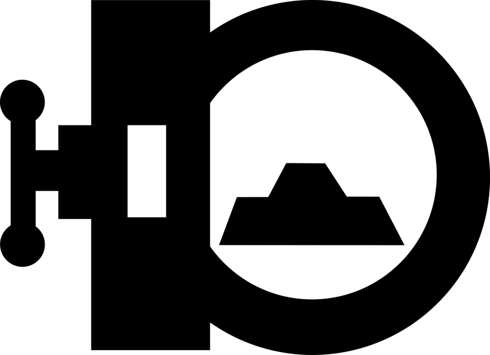 Vector Illustration Of Secure Bank Vault Or Safe Strongbox - Circle (966x700), Png Download