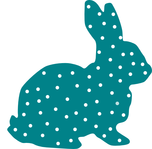 Small - Bunny Easter Vector Png (600x588), Png Download
