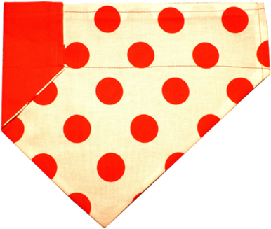 Red Polka Dot Dog Bandana - Paper (530x397), Png Download