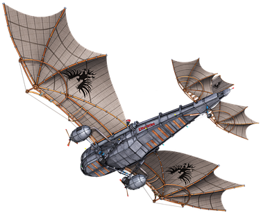 Airplane, Vintage, Fly, Steampunk, Retro - Steampunk Airplane (390x340), Png Download