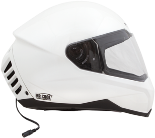 Air Conditioned Helmet In Pearl White - Air Conditioned Helmet (390x351), Png Download