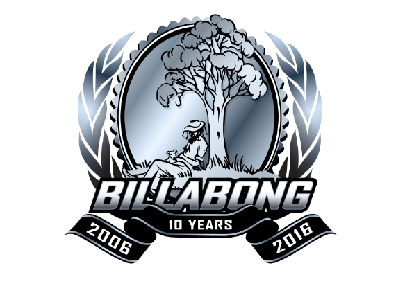 Billabong Treeman 10 Year Caravan Sticker - Billabong Custom Caravans (673x607), Png Download