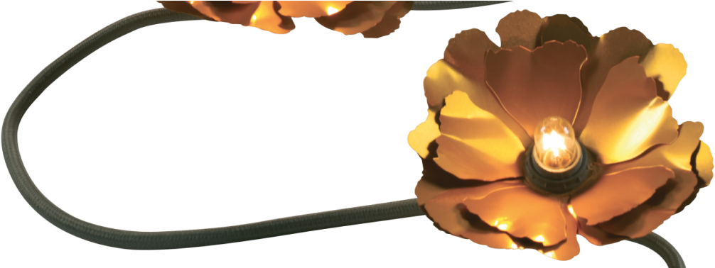 Helena Decorative Garland - Helena Guirlande Lumineuse En Métal Doré (1024x377), Png Download