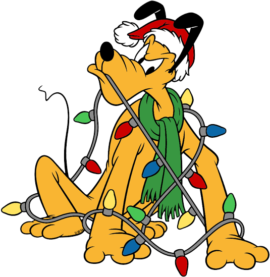 Puto Christmas Lights - Disney Characters With Christmas Lights (543x555), Png Download