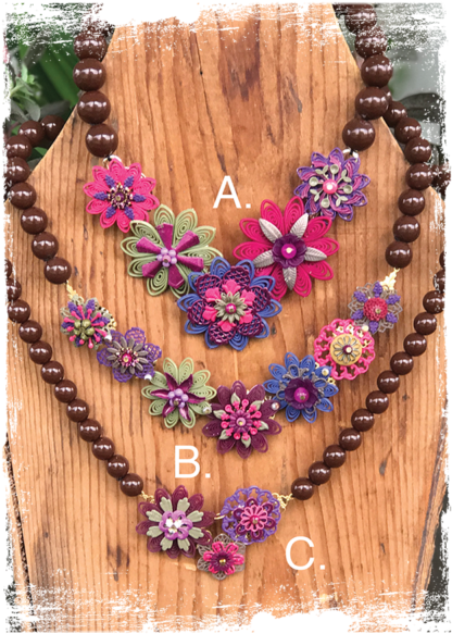 Delicate Garland Lush Necklace - Choker (442x600), Png Download