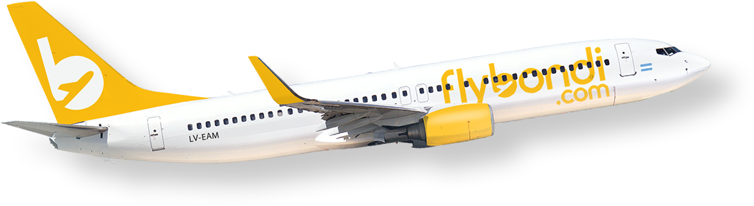 Flybondi Firmó El Contrato De Leasing Por Su Primer - Avion Flybondi Png (1120x391), Png Download