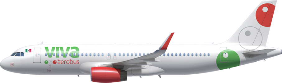 Vivaaerobus A320 - Avianca Brasil Em Png (907x268), Png Download