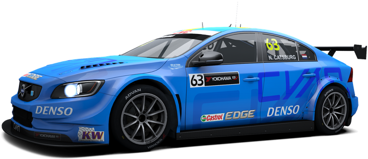 Volvo S60 Polestar Tc1 - Volvo S60 Polestar Cyan Racing (790x395), Png Download