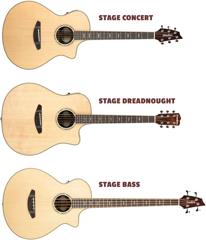The Stage Series Is Available In A Concert, Dreadnought, - Breedlove Stage Concert 2015 Stage Concert Cutaway (726x854), Png Download