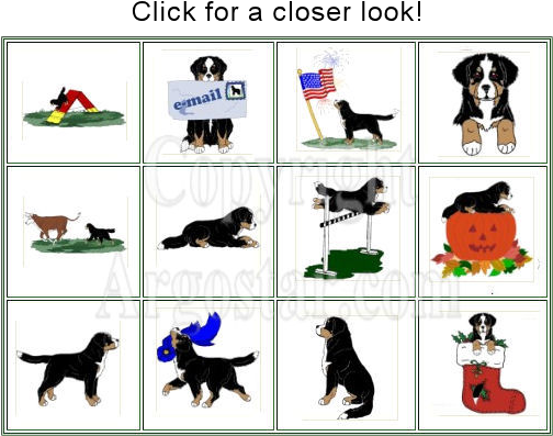 Clip Art On Cd Bernese Mountain Dog Clipart Sampler - Bernese Mountain Dog Clip Art (503x503), Png Download
