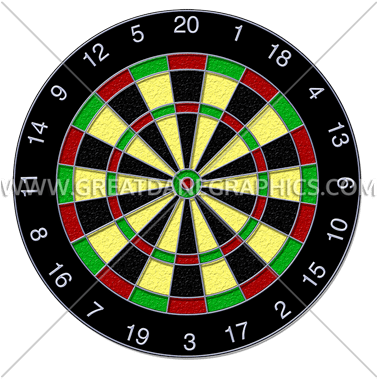 Dart Board Flat - Dart Board (376x385), Png Download