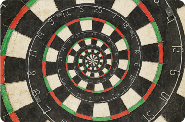 Spiral Dart Board Droste Effect Doormat - Dart Art (500x500), Png Download