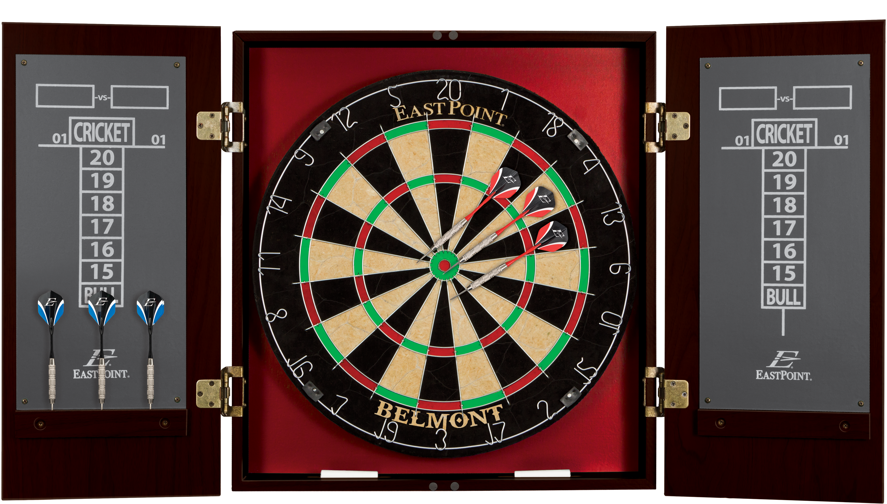 Eastpoint Sports Derbyshire Dartboard Cabinet Set (3000x3000), Png Download