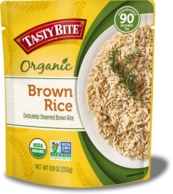 Brown Rice - Tasty Bite Organic Basmati Rice Pouch (350x393), Png Download