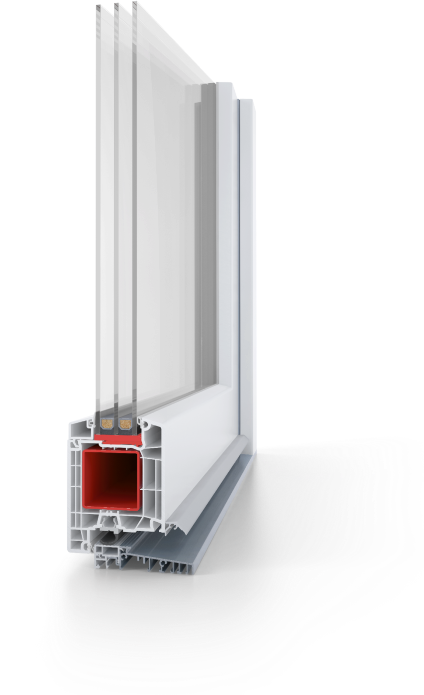 Energeto - Aluplast Haustuer 85mm (991x1457), Png Download